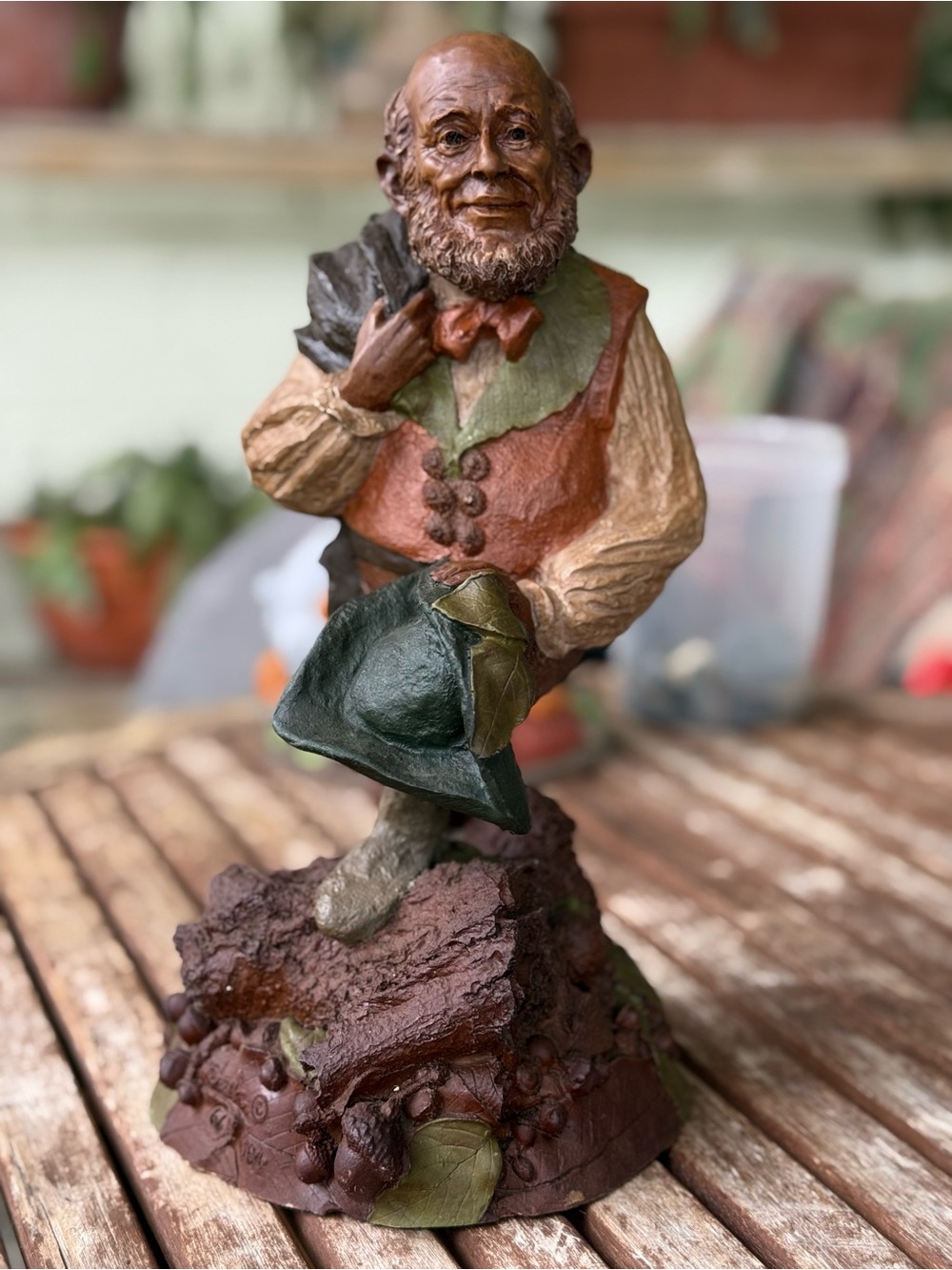 Thomas Clark Gnome "Thistle Clay" Sculpture; SIGNED